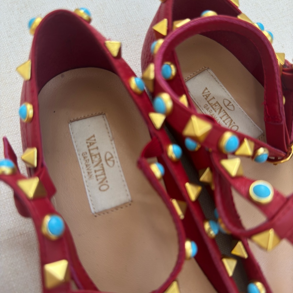 Valentino Garavani rockstud ballet flats size 37 new - Picture 3 of 5